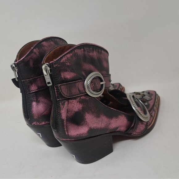 NEW Coach Womens Cut Out Western Creeper Boots Bootie Metallic Purple Size 7 'US - Picture 13 of 14